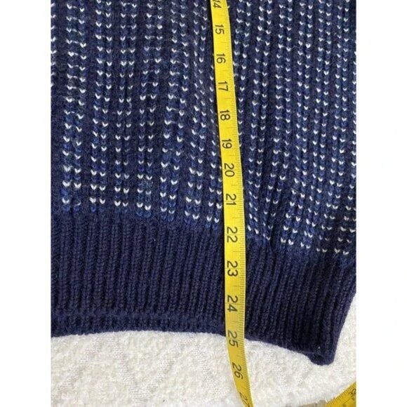 Vintage L.L Bean Blue V Neck Sweater, 100% British Wool, Size Large - Picture 16 of 16